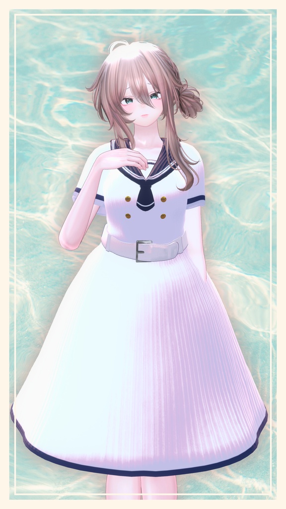 🎐公開セール中🎐【3D衣装】⚓夏色セーラー⚓ 複数アバター対応 MA適応済み