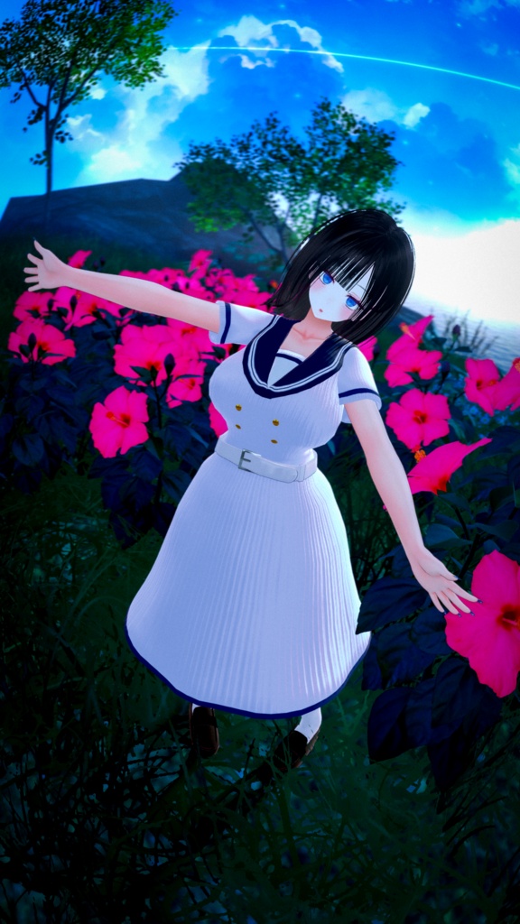 🎐公開セール中🎐【3D衣装】⚓夏色セーラー⚓ 複数アバター対応 MA適応済み