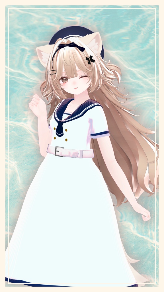🎐公開セール中🎐【3D衣装】⚓夏色セーラー⚓ 複数アバター対応 MA適応済み