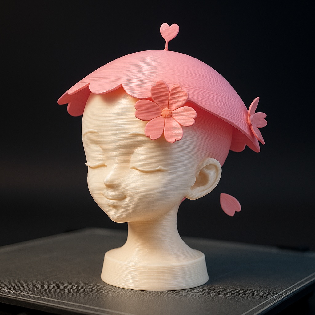 Head2|美少女ヘッドシェル(無髪)3Dプリント用 STLデータ
