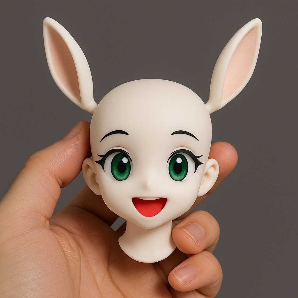 Head7 – アニメ風うさぎヘッド(3Dプリント用STLデータ)