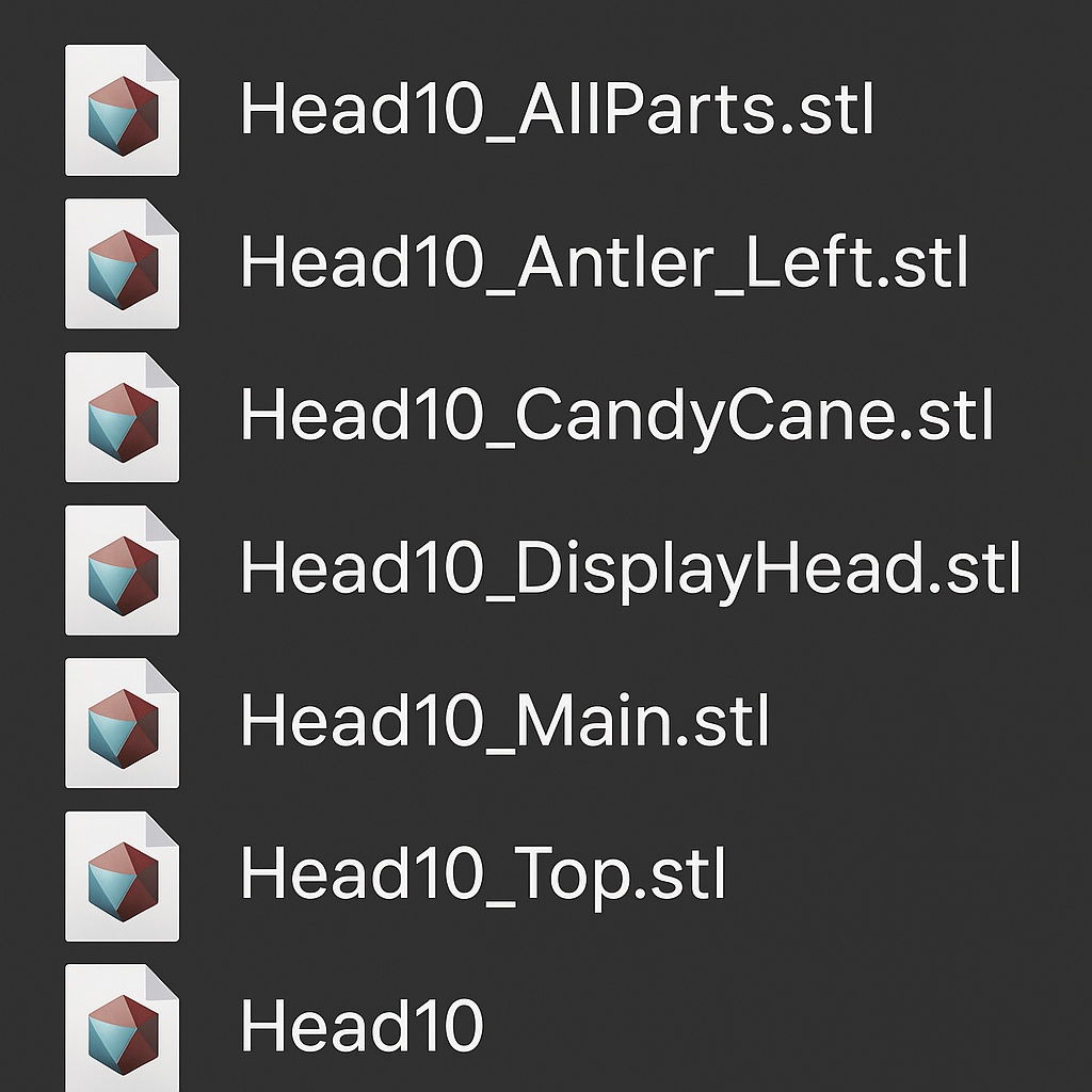 Head10 – アニメ風スマイルヘッド(12cm / 3Dプリント用STL)