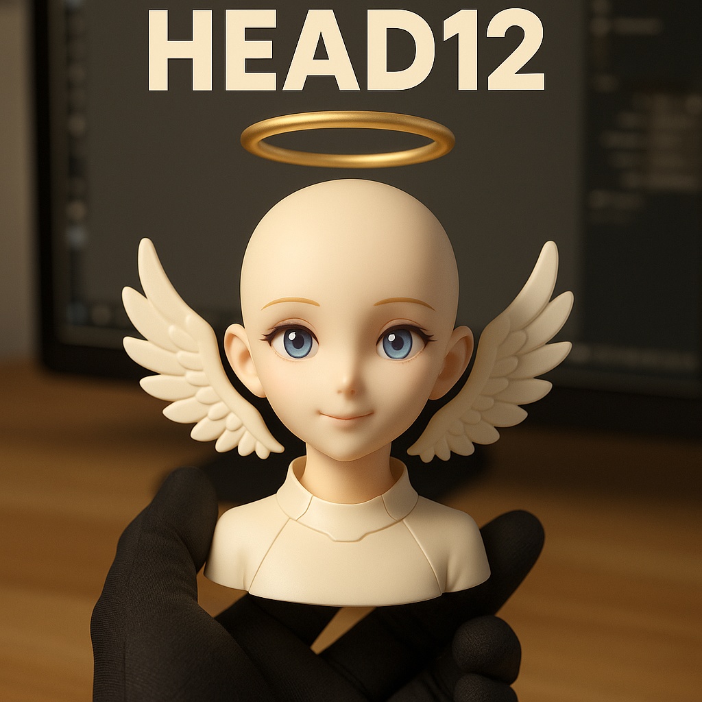 HEAD12 天使少女ヘッド（STLデータ）