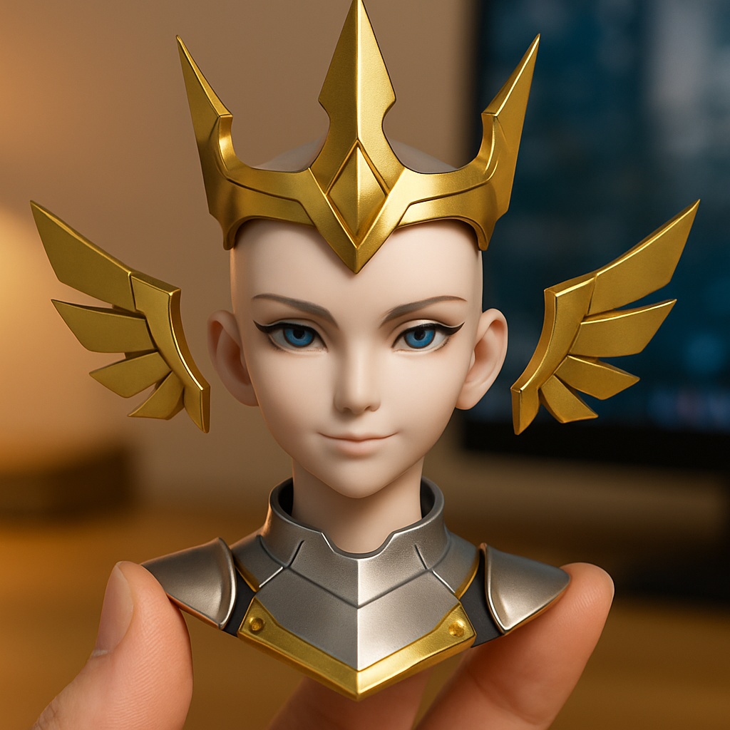 HEAD13 – 女武神バトルクラウン（戦士系 3D頭部モデル）