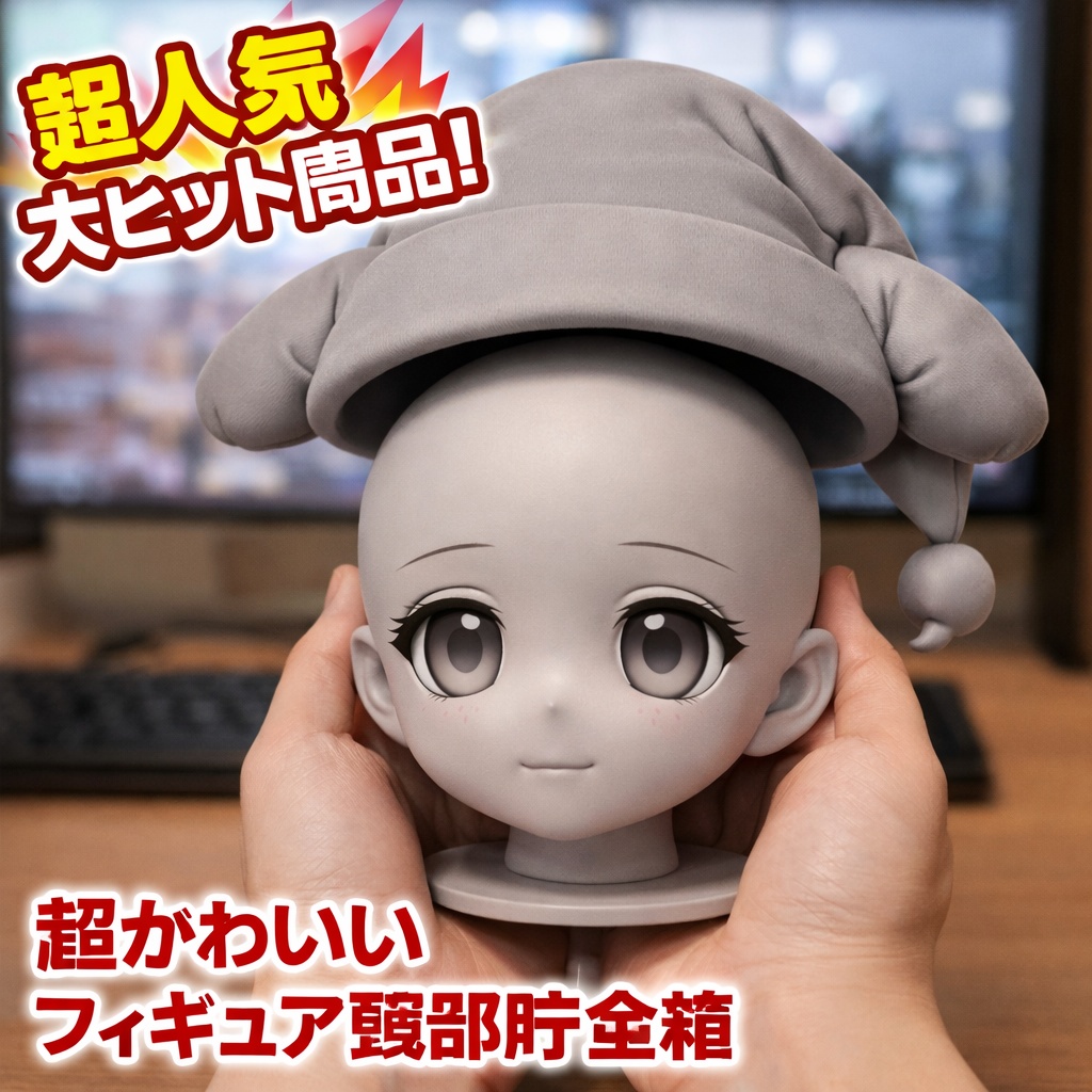 無垢で静かな夢を見る――無首・光頭ドールヘッド【二次元AI人形】