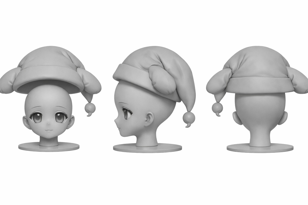 無垢で静かな夢を見る――無首・光頭ドールヘッド【二次元AI人形】