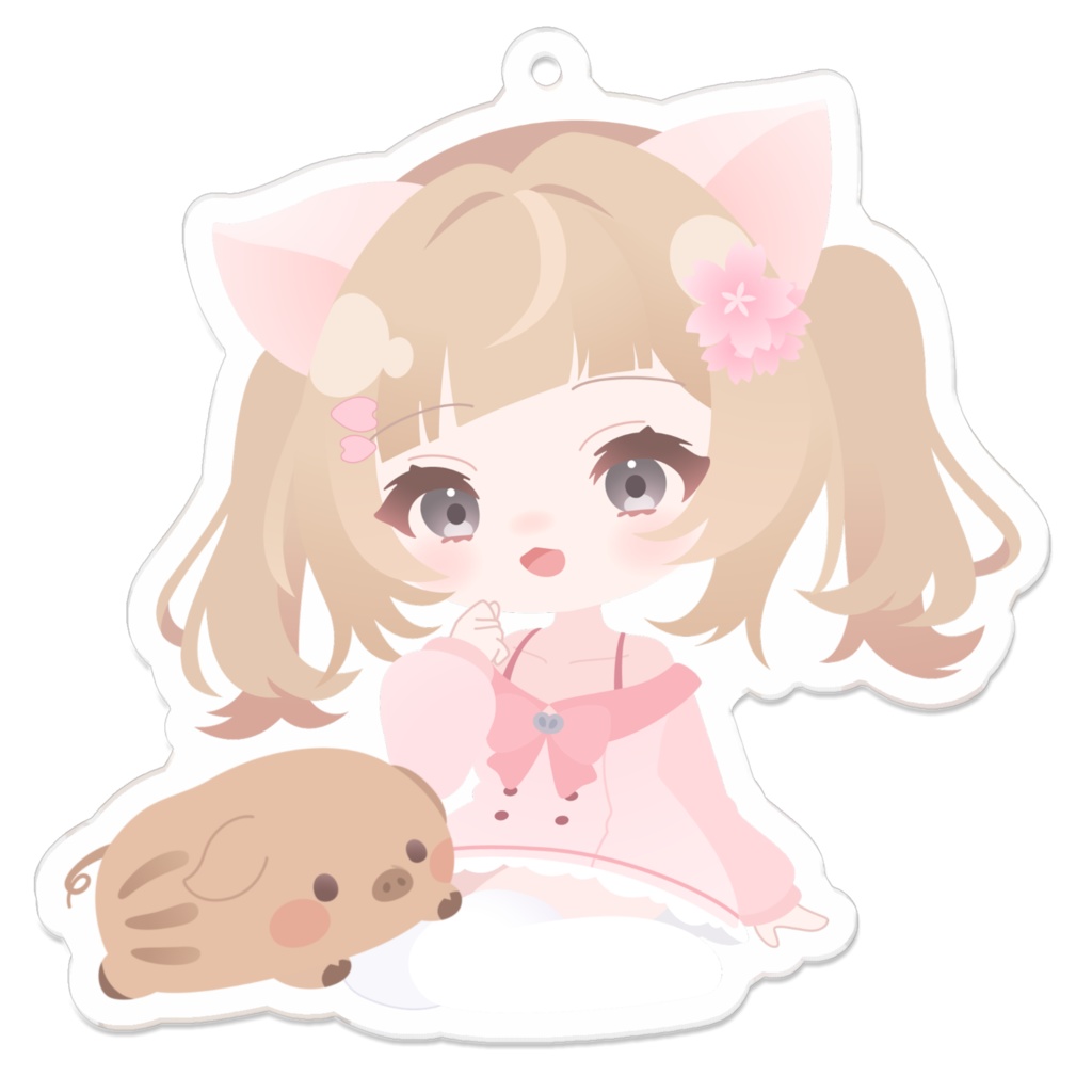 【桜川うり】うり坊と一緒キーホルダー