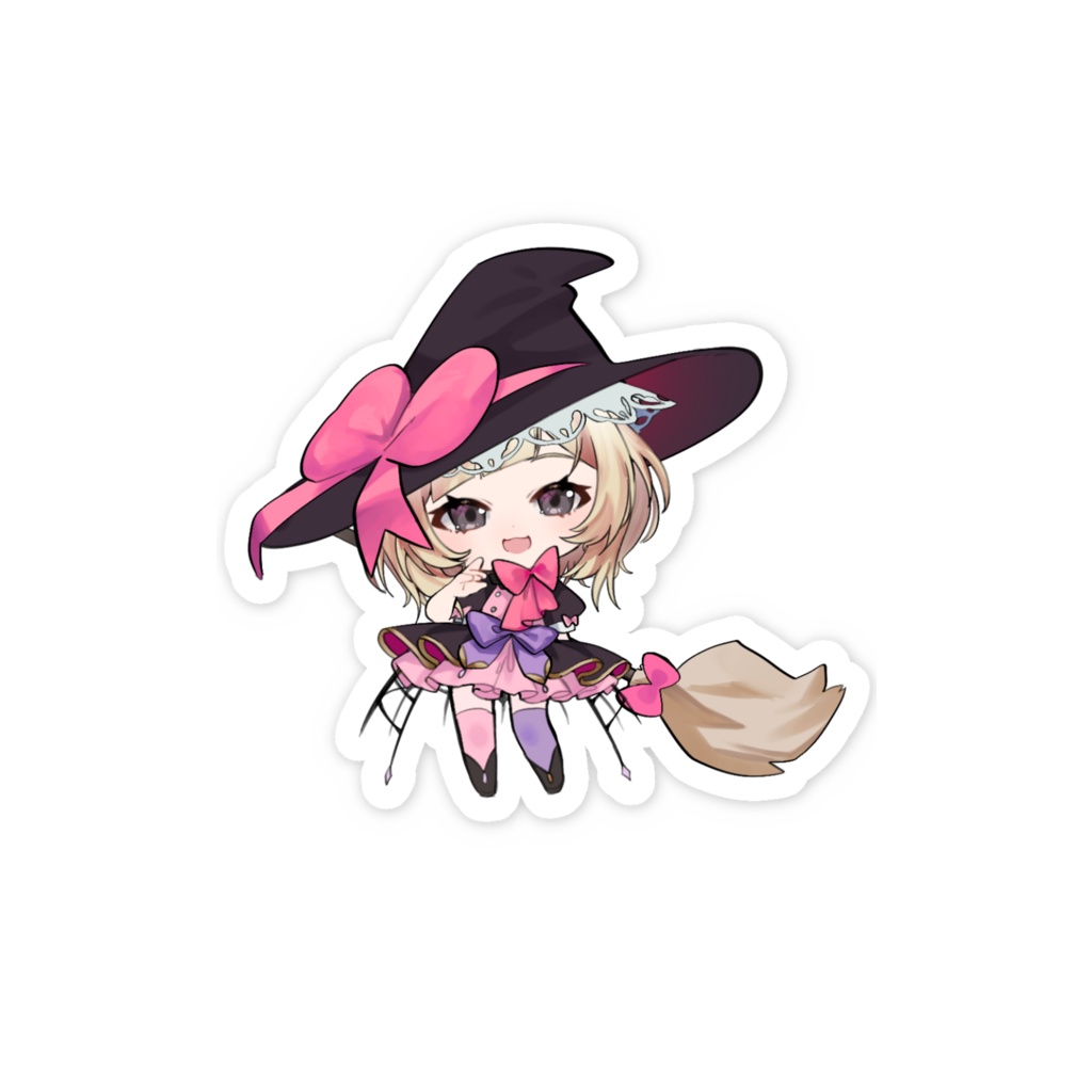 【期間限定販売】桜川うり 魔女っ子スマホステッカー