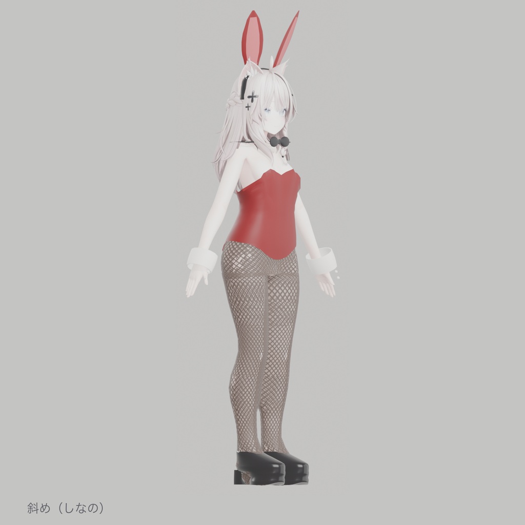 【しなの/ミルティナ/マヌカ/キプフェル対応】バニーガール 6点セット レオタード 網タイツ バニー耳 蝶ネクタイ カフス パンプス