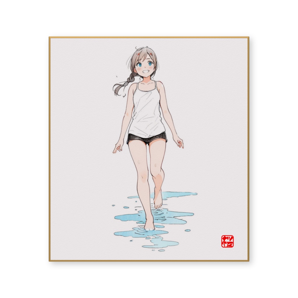 青山真桜作品1325(色紙)