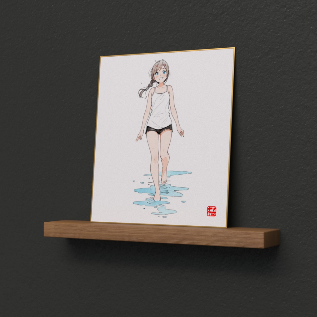 青山真桜作品1325(色紙)