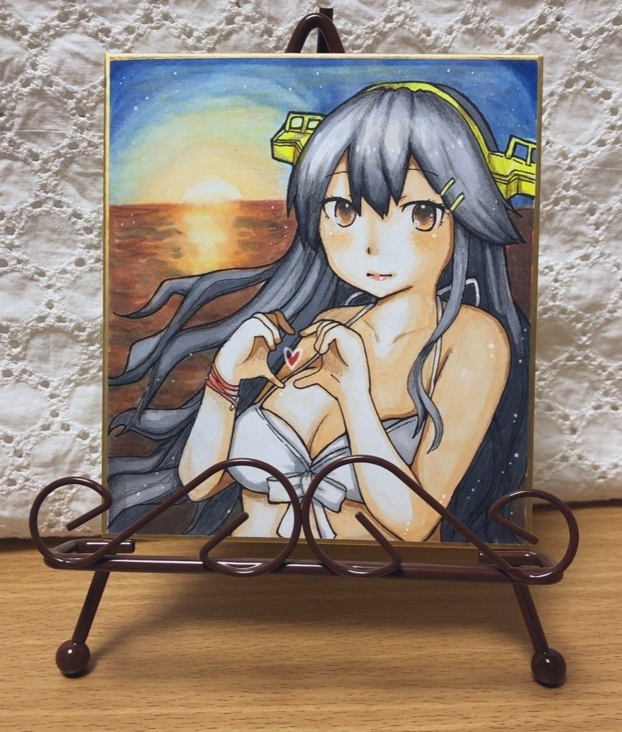ミニ色紙 原画 榛名