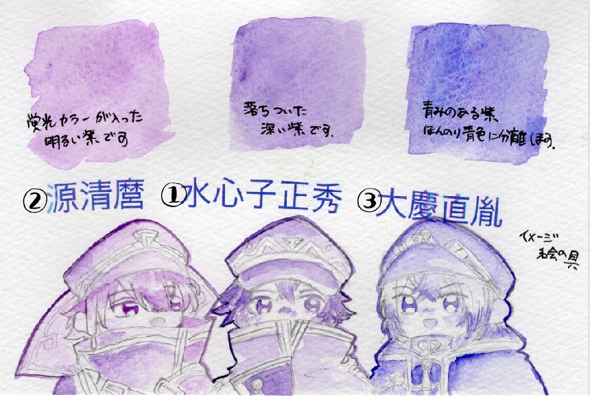 【近侍絵の具】ハンドメイド水彩絵の具【刀剣乱舞イメージ】