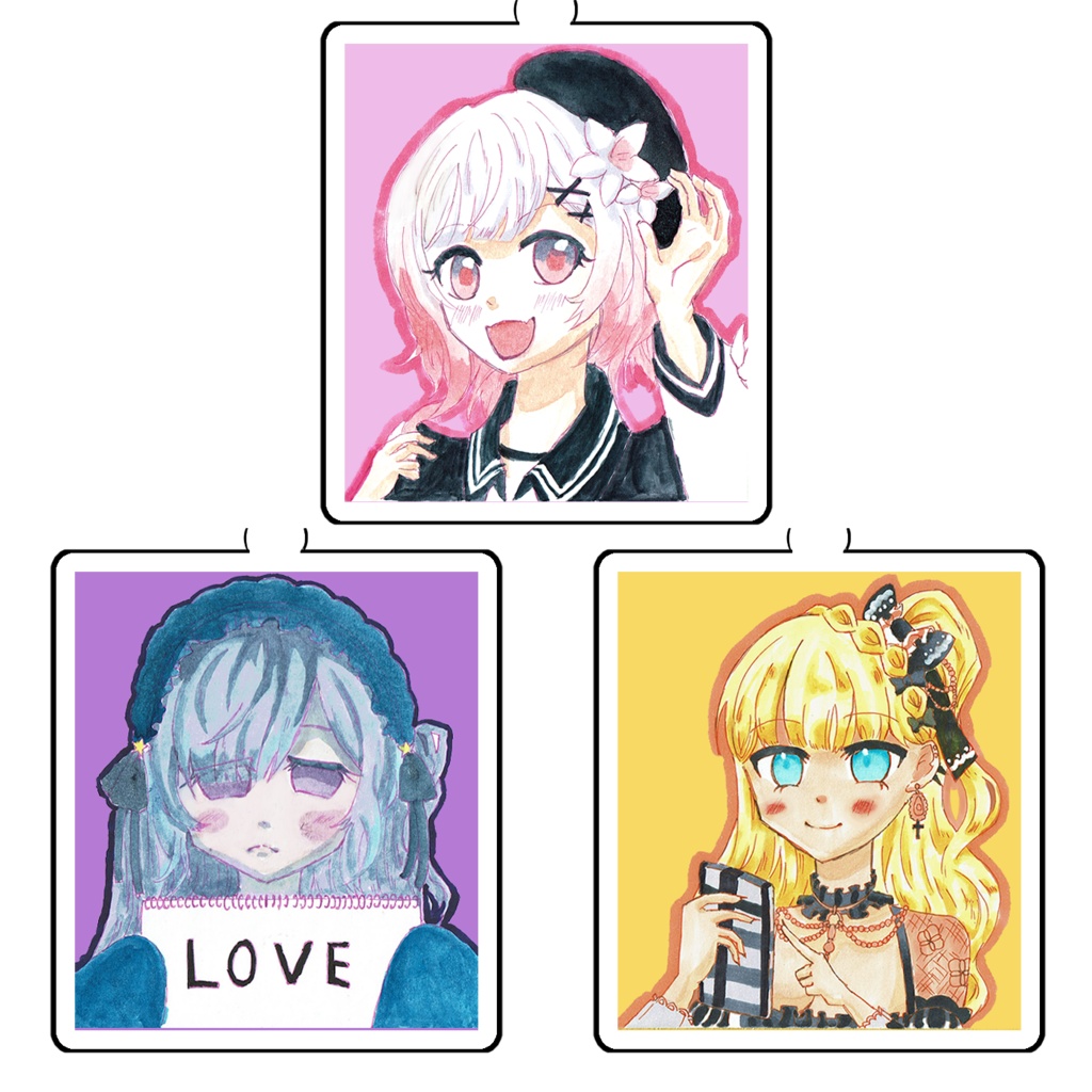 アクリルキーホルダー エマ/アンアン/ミリア