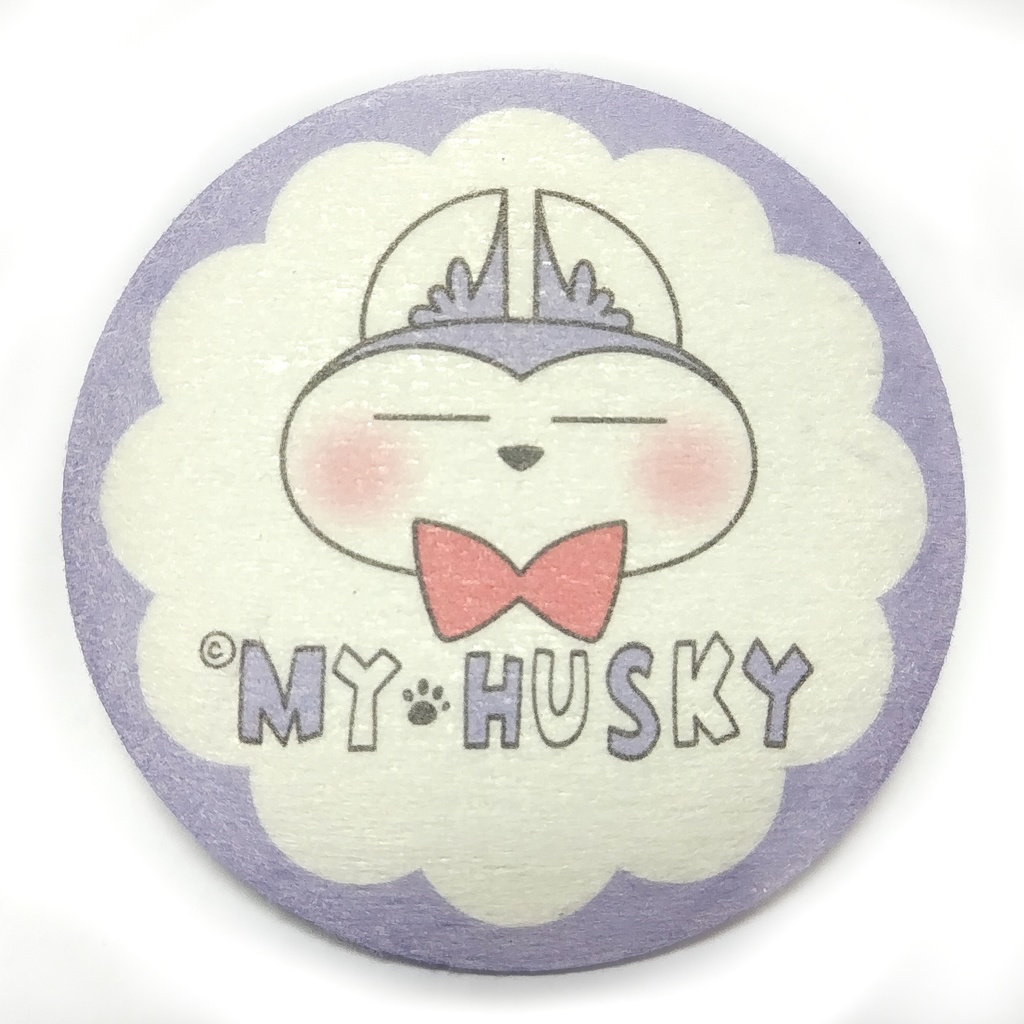 マイハスキーふわふわ桃肌缶バッジ　ビッグ