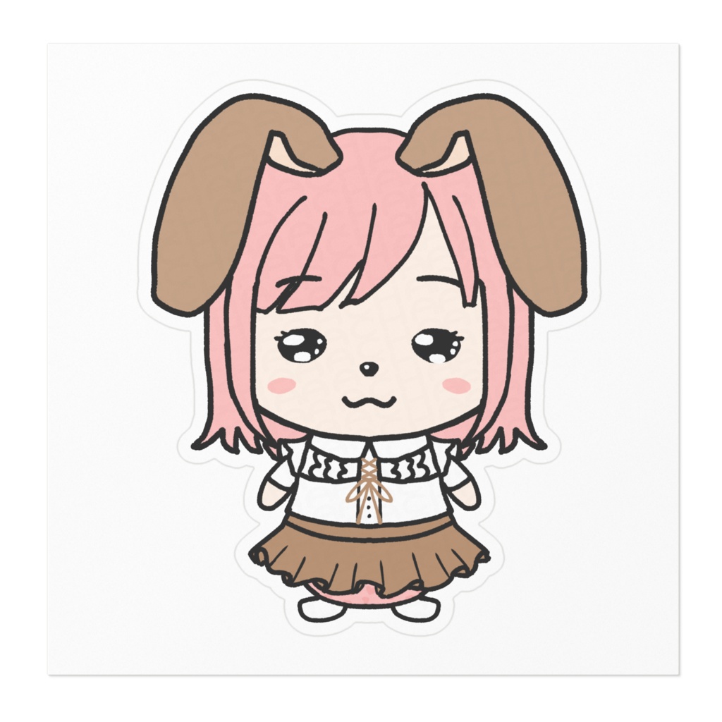 うさぎ顔あーちゃステッカー