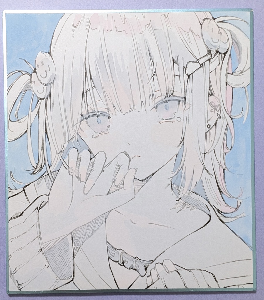 【アナログミニ色紙原画】オリジナル女の子②