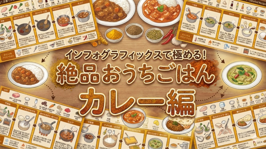 インフォグラフィックスで極める！絶品おうちごはん：カレー編