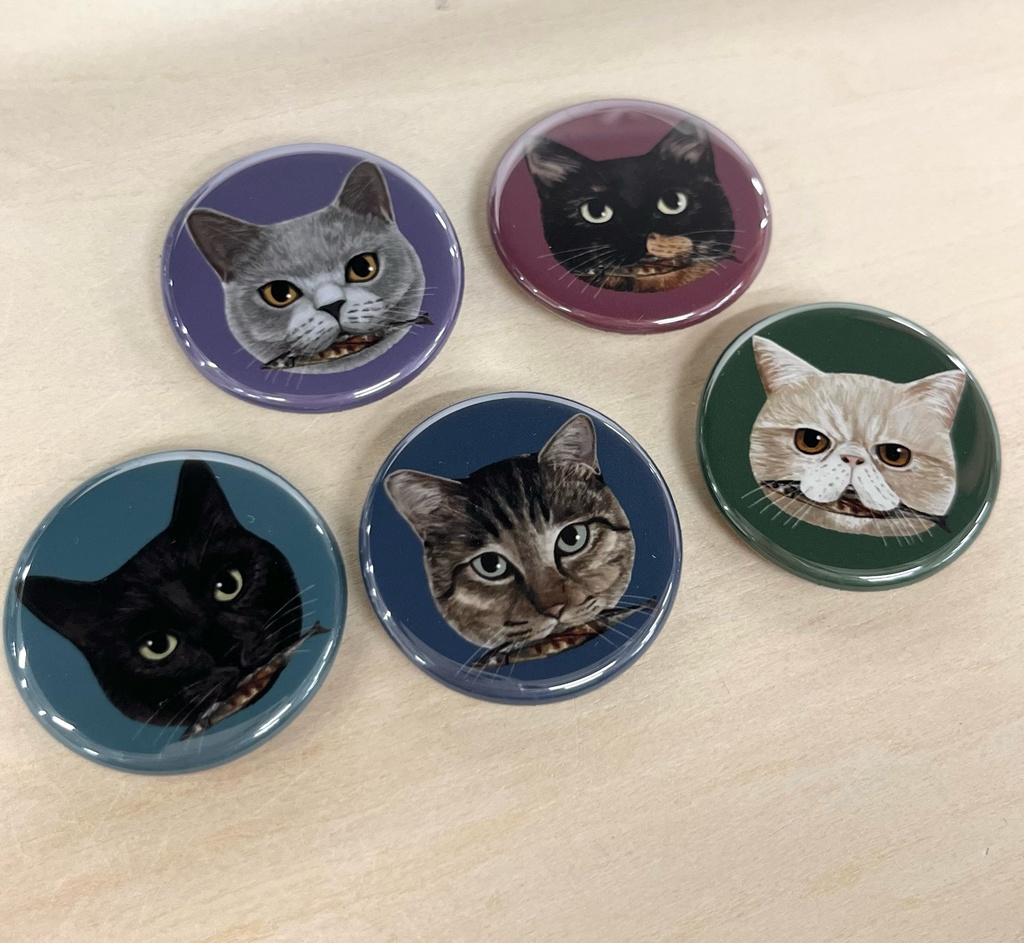 ねこ 缶バッジ