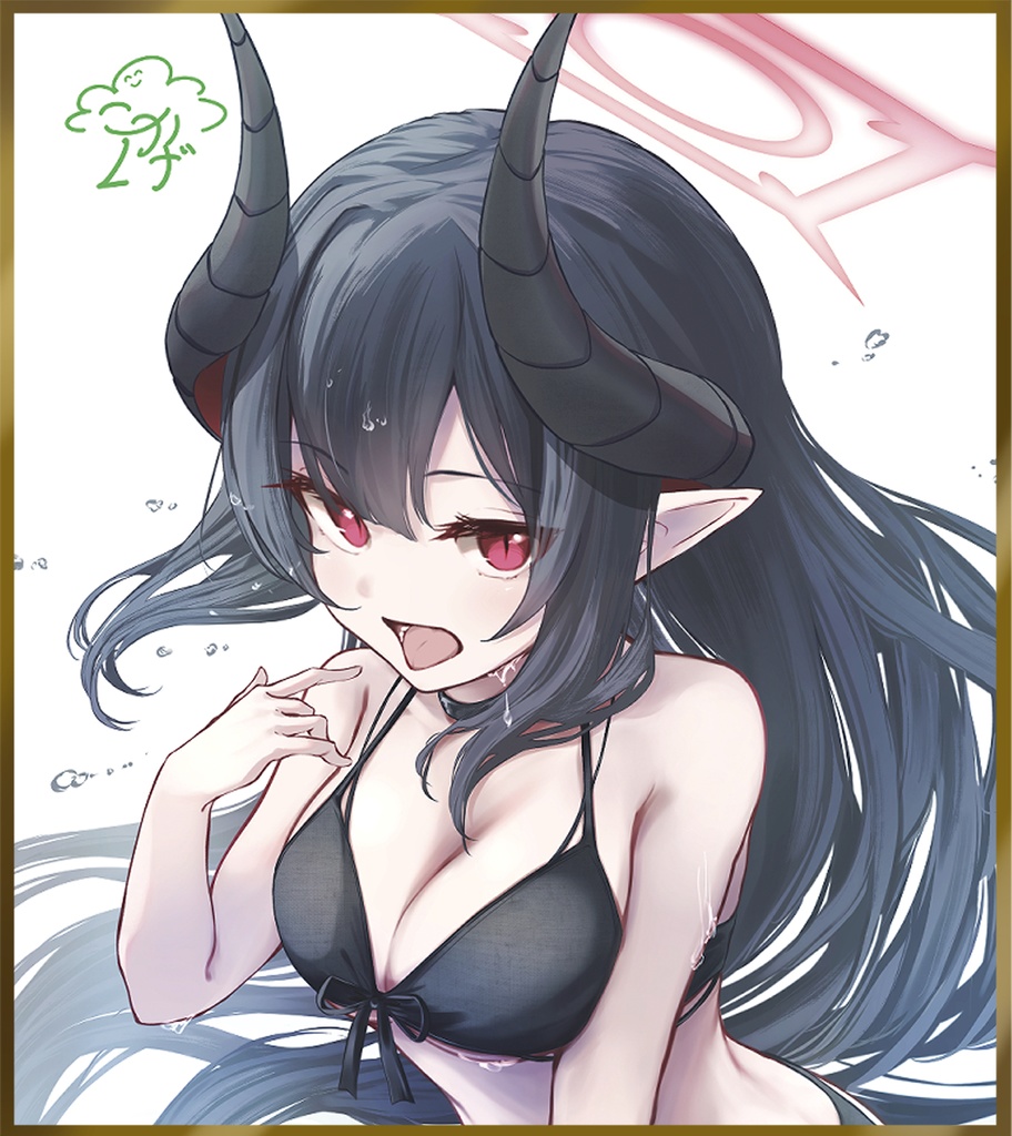 C106 元宮チアキ ミニ色紙