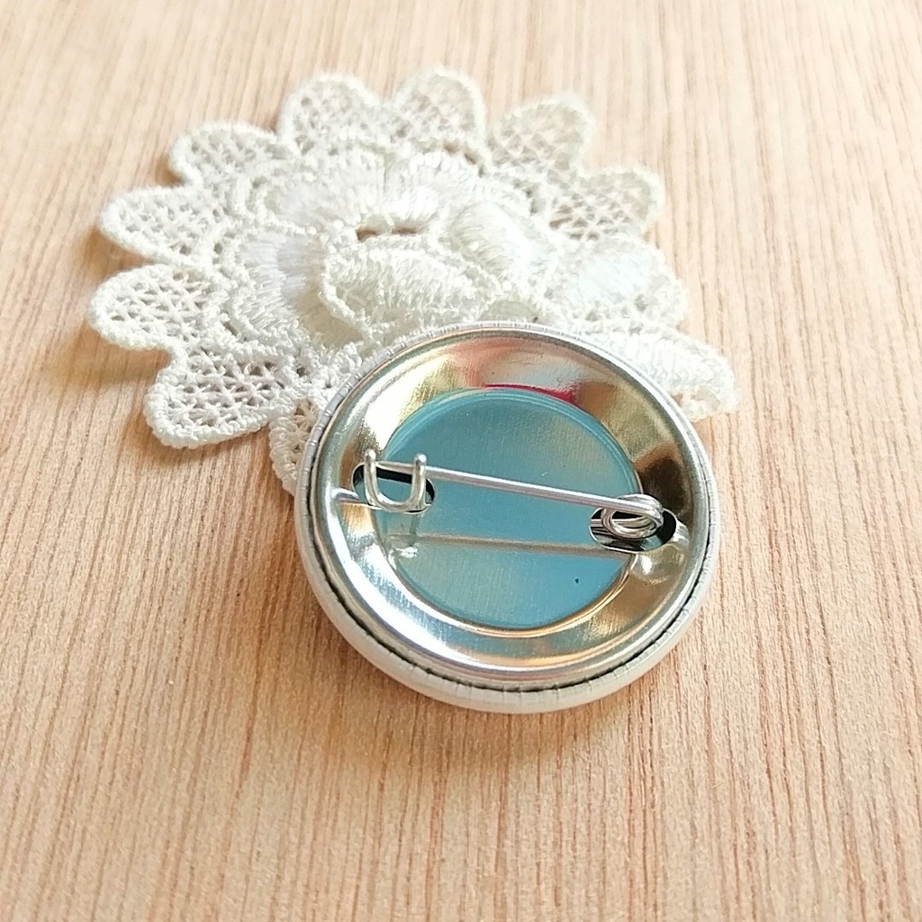 イラスト缶バッチ レモンマン 32mm アナログイラスト 紫の角 Booth