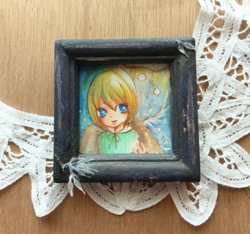 ミニ原画〖深海〗　アナログイラスト原画/ミニ原画