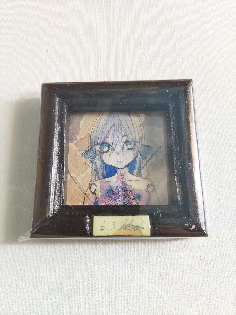 ミニ原画『標本①・②』アナログイラスト原画/ミニ原画