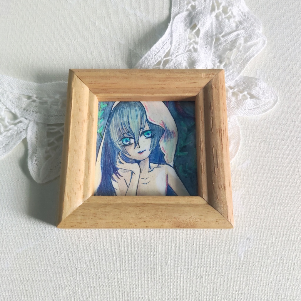 ミニ原画(深海①~④)アナログイラスト原画/ミニ原画