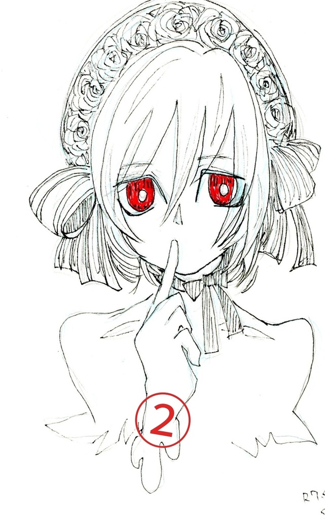 ドローイング『ボンネット子シリーズ』②~④ オリジナル 手描き イラスト