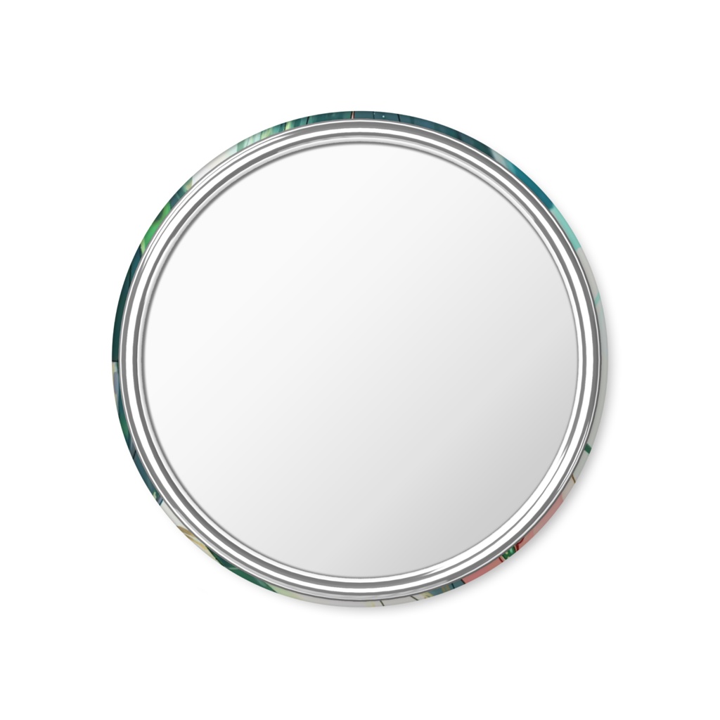 緑の縁 缶ミラー