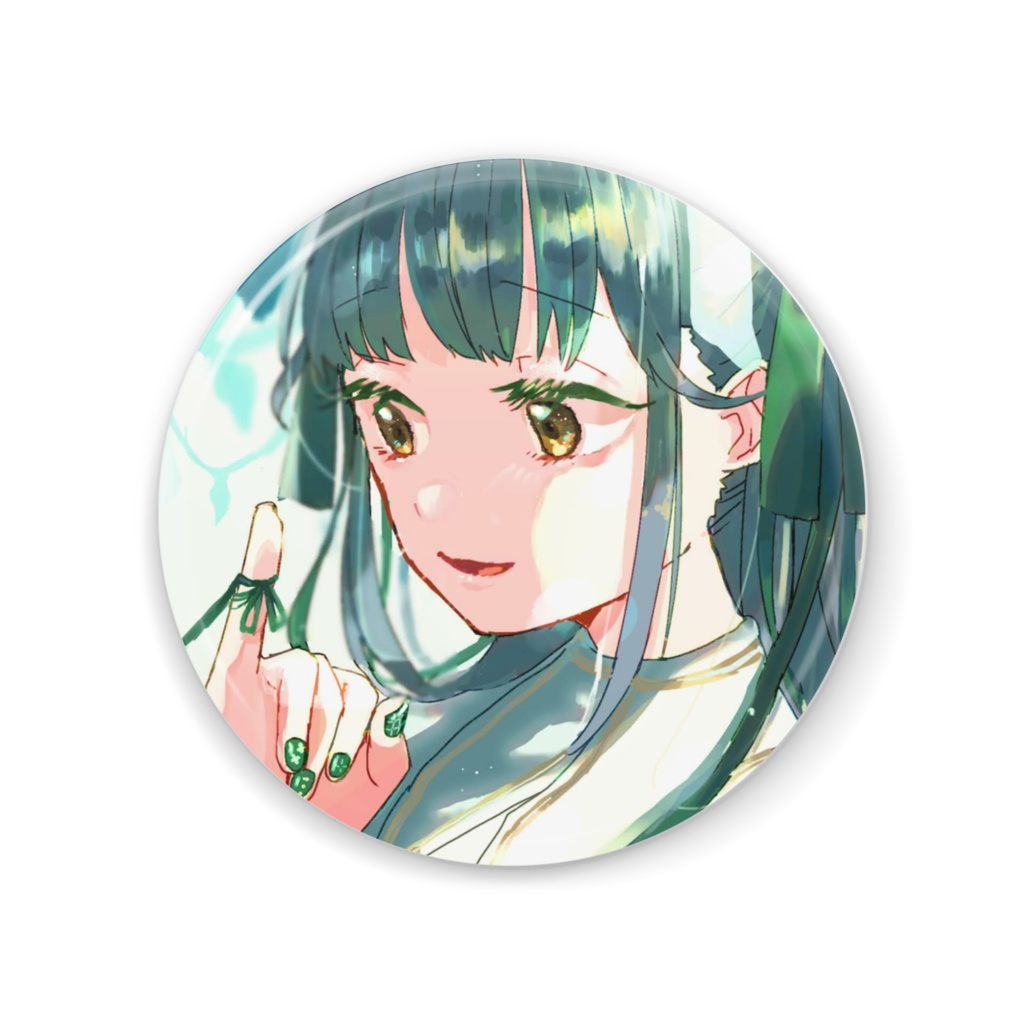 緑の縁 缶ミラー