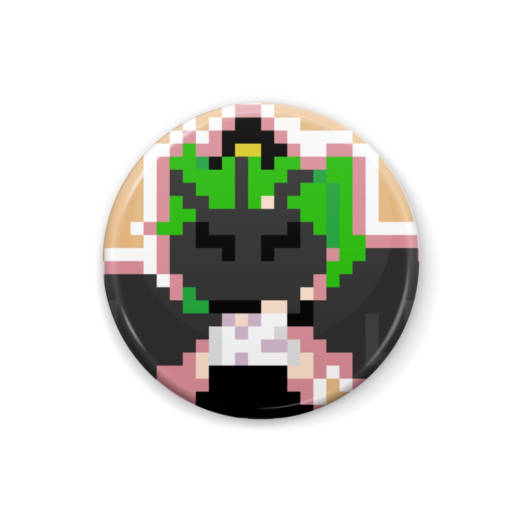 結月くらげ　ガスマスクバージョン缶バッジ