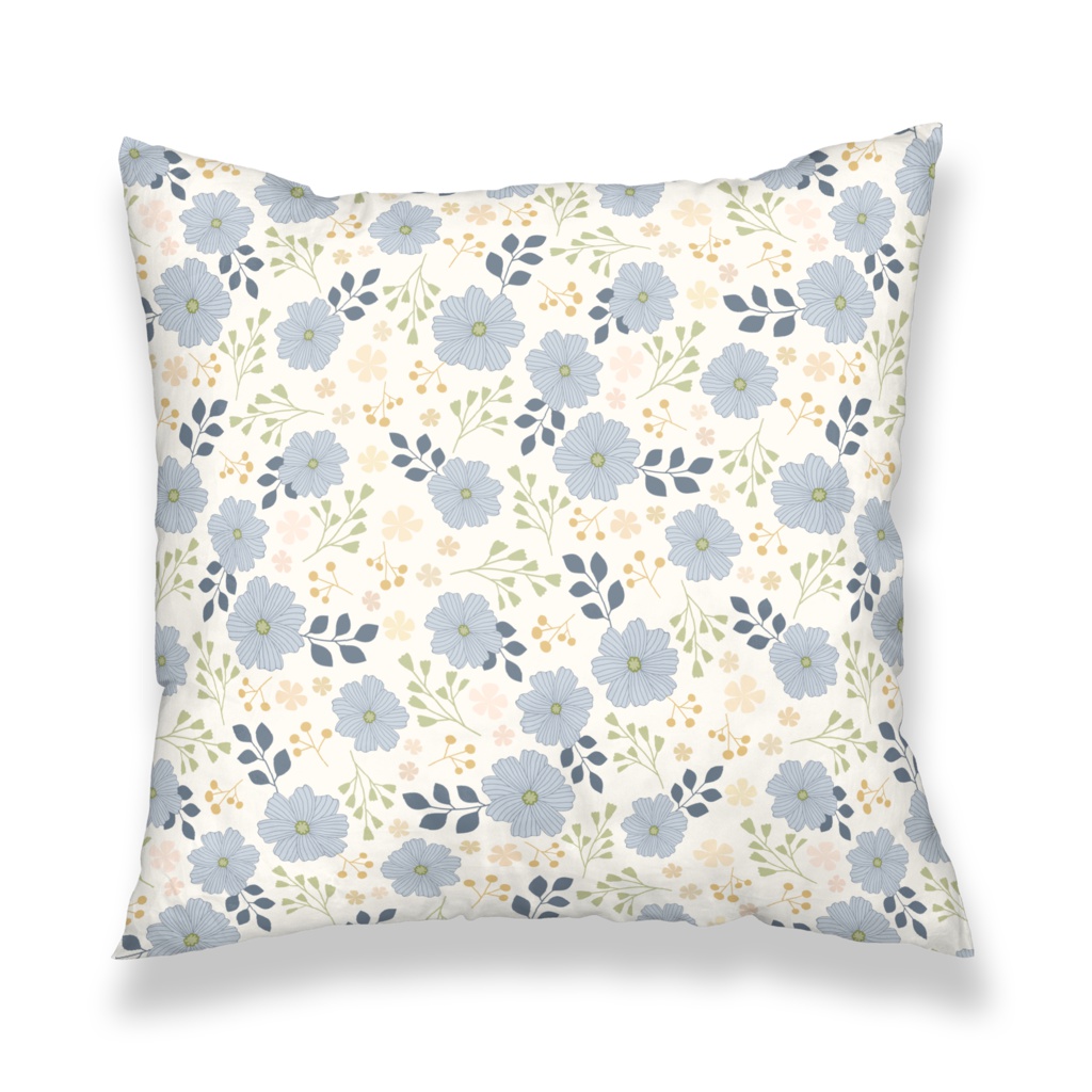 クッションカバー Blue Flower