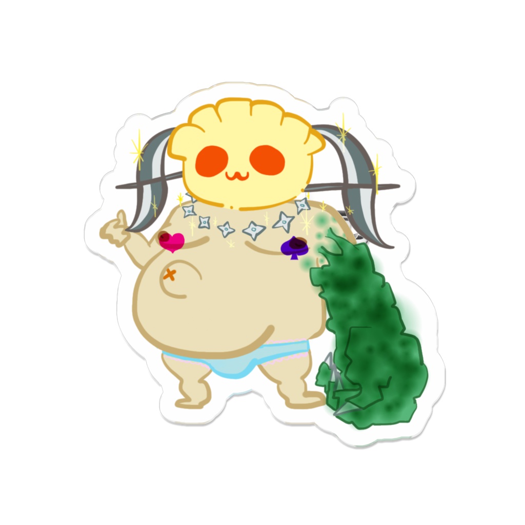 いつでも一緒 パンチャオくんアクリルバッヂ 飯田もえぎのうんち堂 Booth