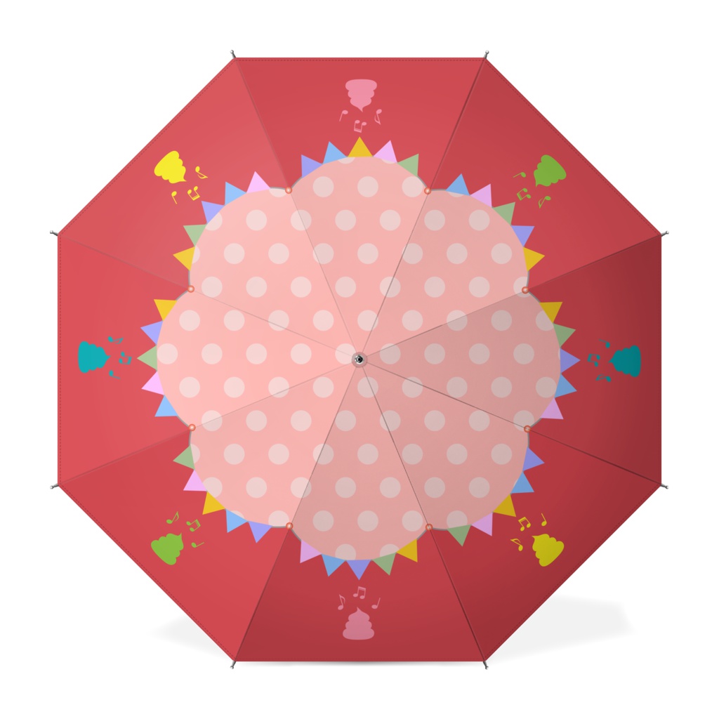 シャレオツうんち傘　レッド