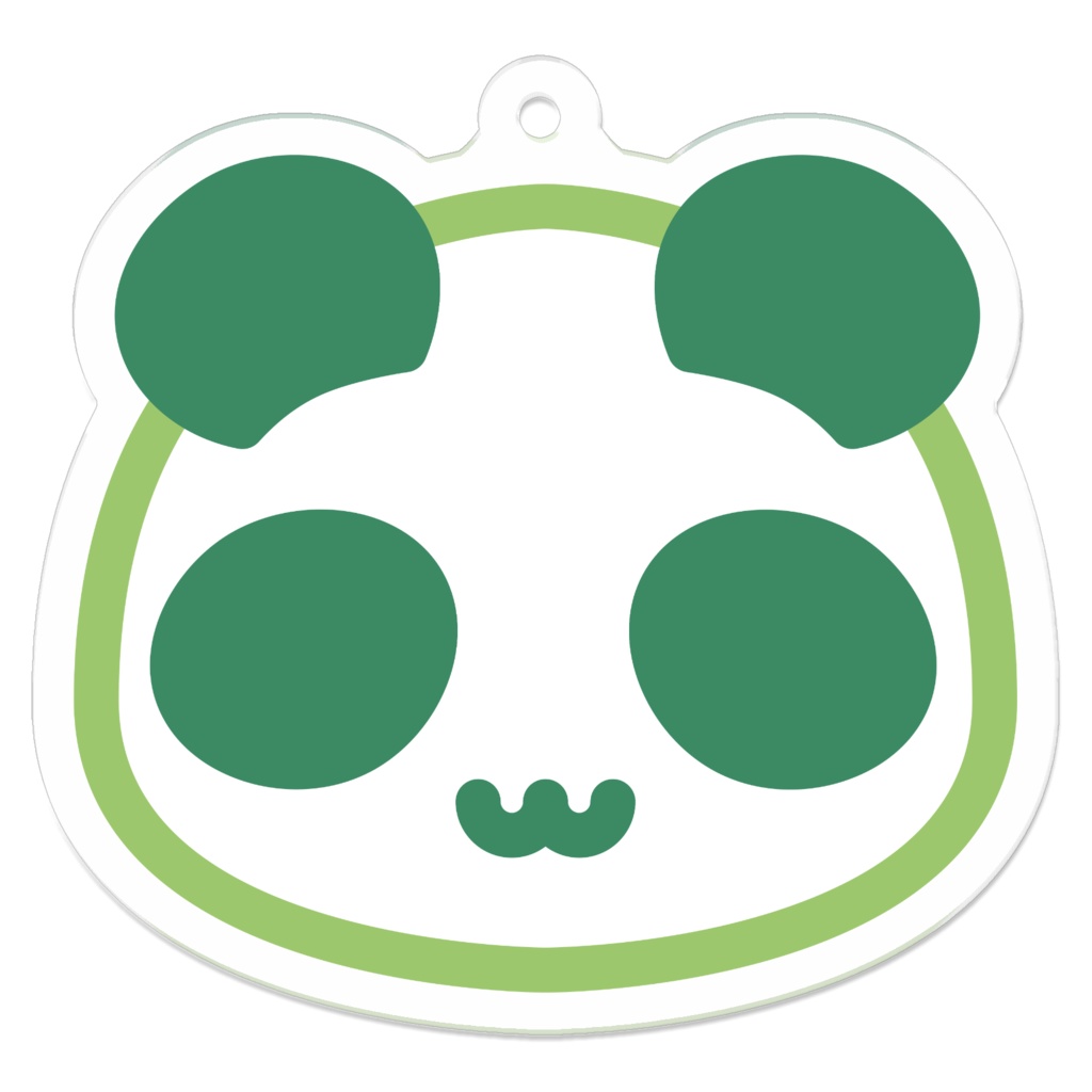 田パンダ連れ歩きアクキー（ホワイト）