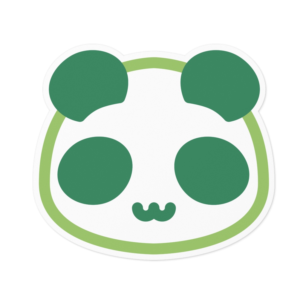 田パンダステッカー（ホワイト）