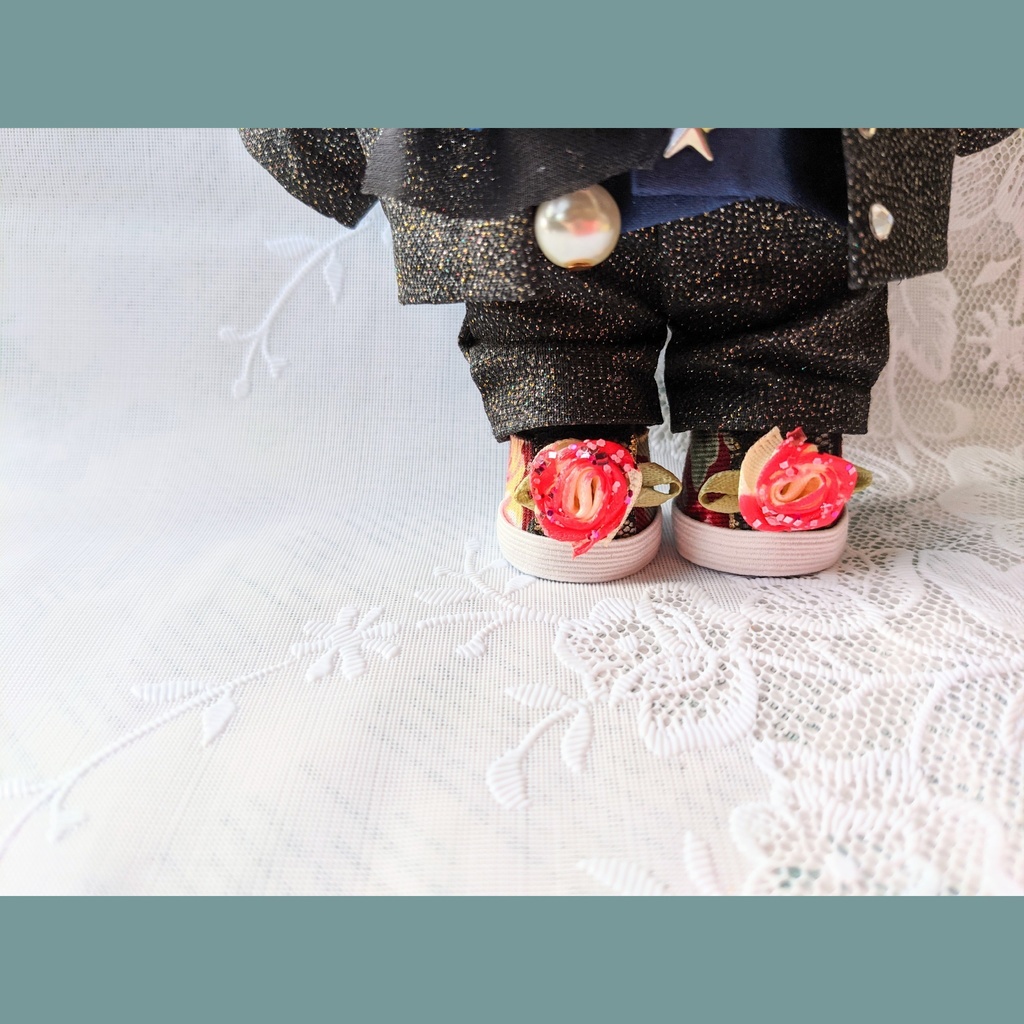 (送料無料) ぬい靴 不思議の国のアリス 「染められた薔薇」 15cmぬい