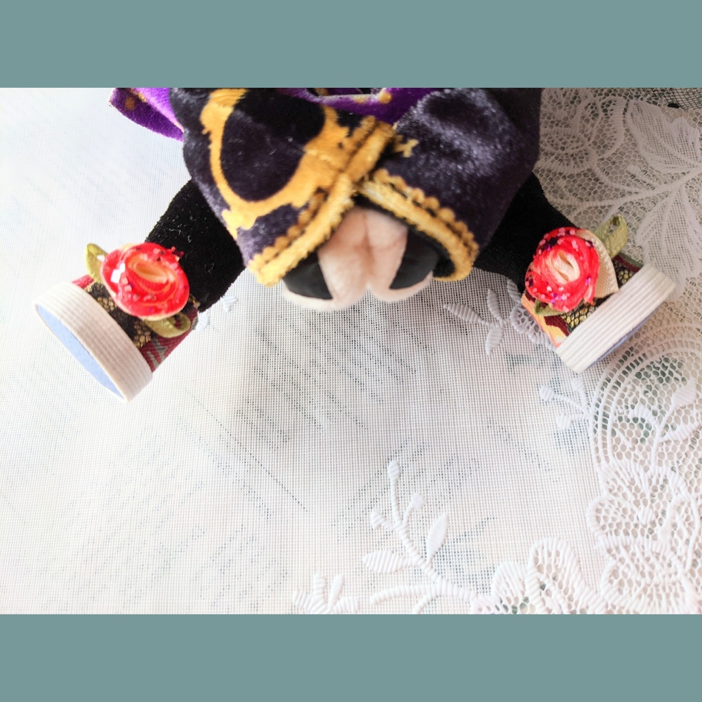 (送料無料) ぬい靴 不思議の国のアリス 「染められた薔薇」 15cmぬい