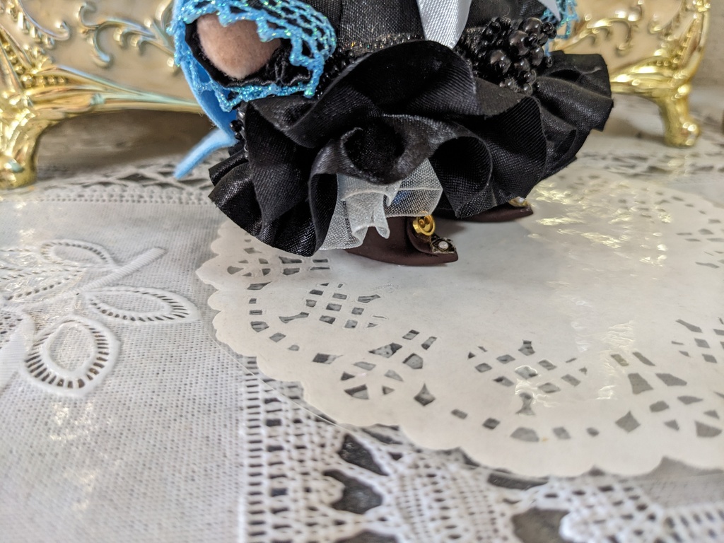 15cmぬい靴 2セット 革靴風 ブーツ風 今ならヘッドドレス付き