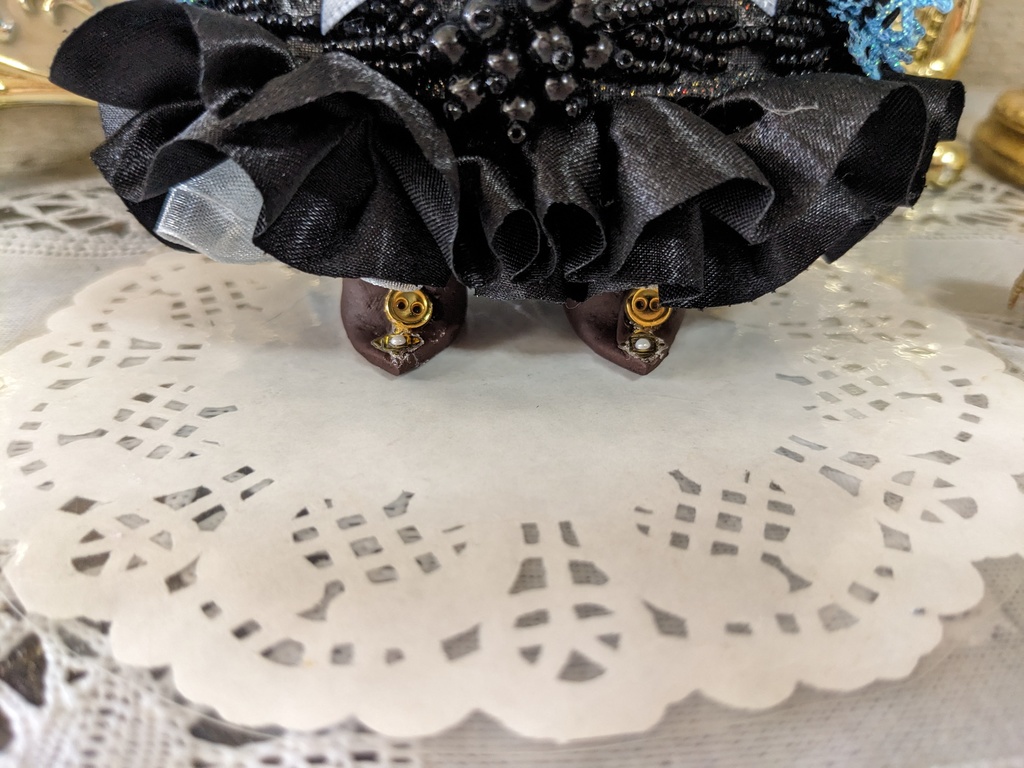 15cmぬい靴 2セット 革靴風 ブーツ風 今ならヘッドドレス付き