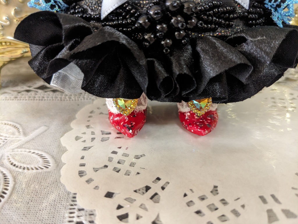 15cmぬい靴 2セット 革靴風 ブーツ風 今ならヘッドドレス付き