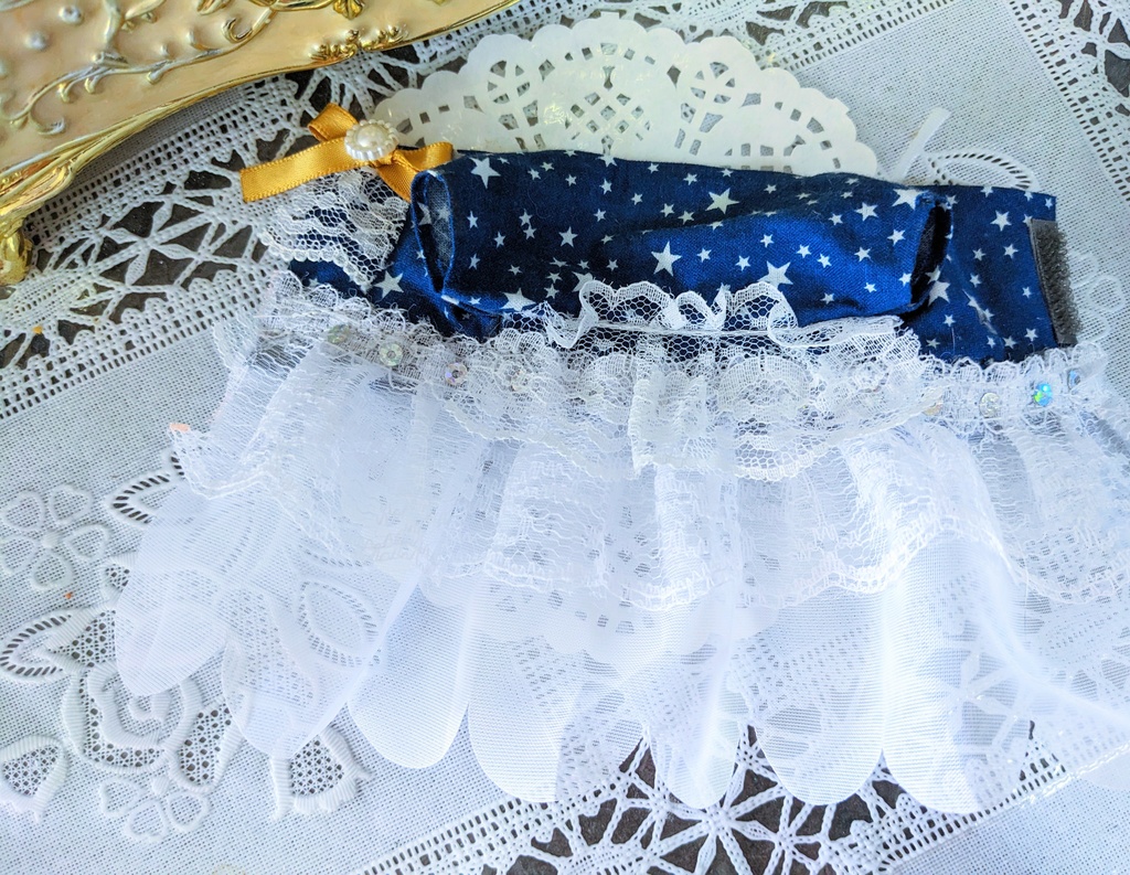 完売しました。星の王子様 ぬい靴 ぬい服 ぬいドレス 15cmぬい ともぬい ヘッドドレス付き