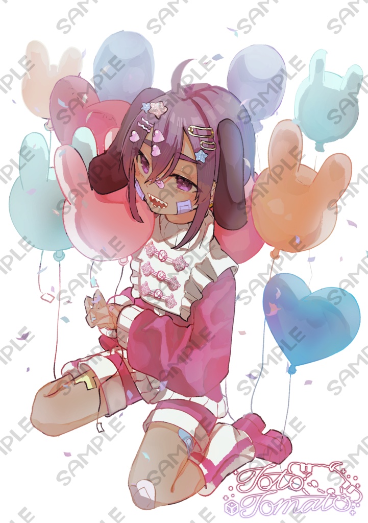 【2024年賭兎とまと誕生日記念グッズ】ポストカード&ステッカーセット