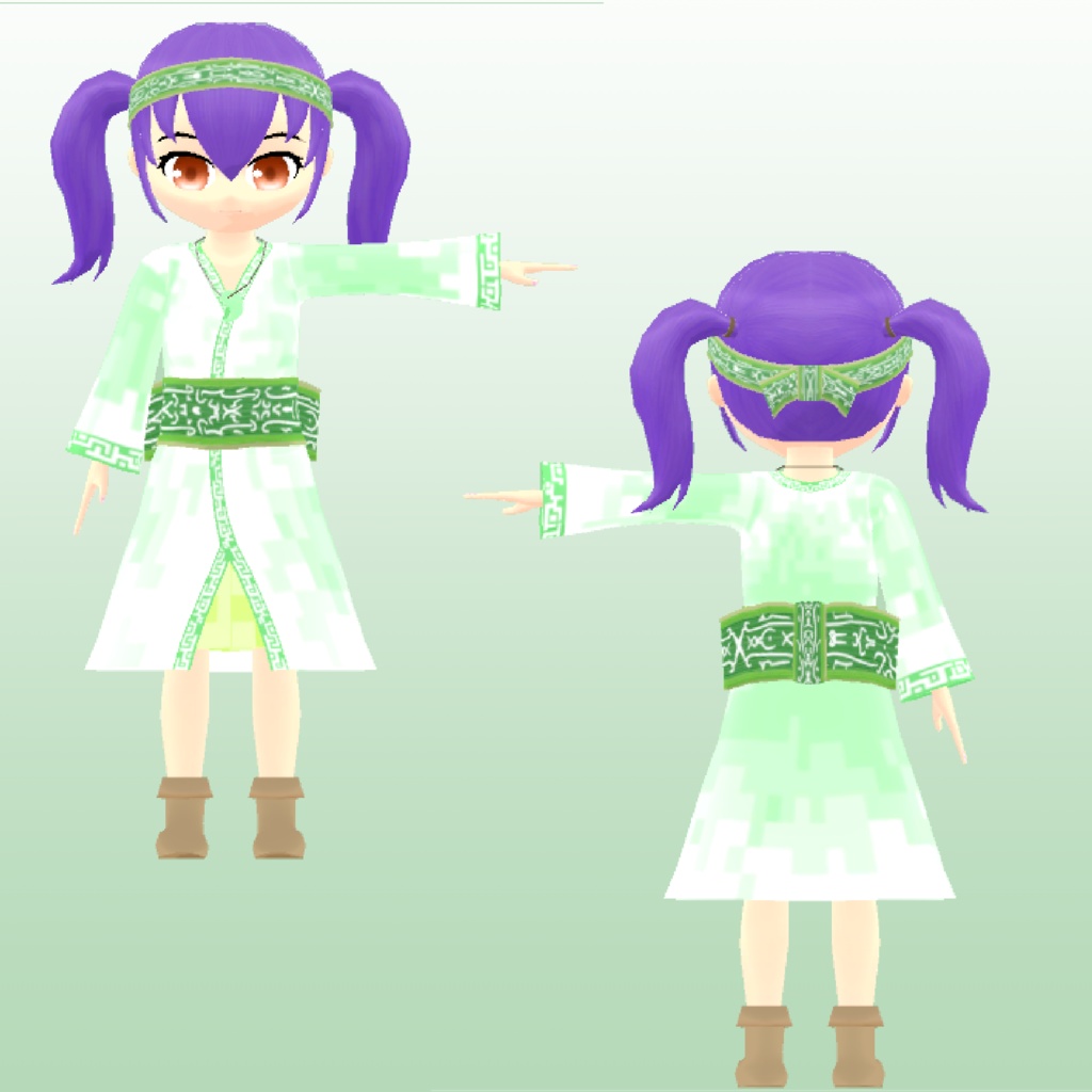 【VRChat想定3Dモデル】小さな旅人『メグ』