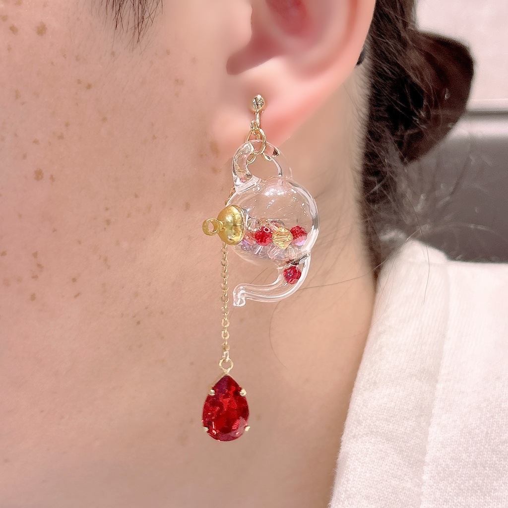 【一点もの】ツイステ ハーツラビュル ティータイム 片耳ピアス