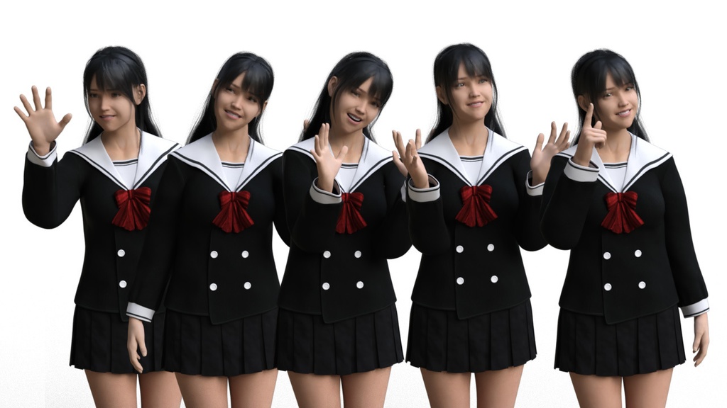 Girl's animation01 for DAZ Genesis8 Female