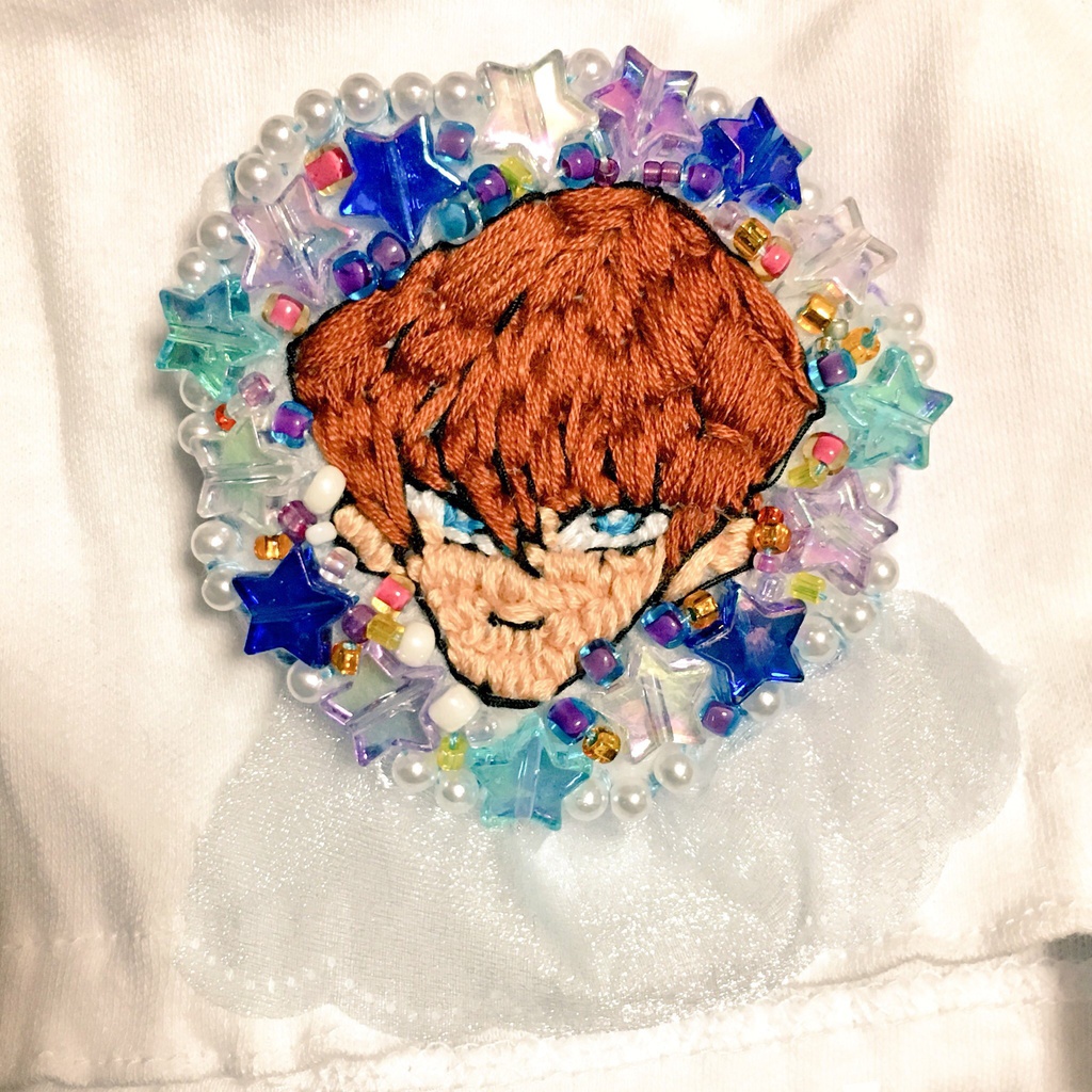 （痛刺繍）海馬くんブローチ