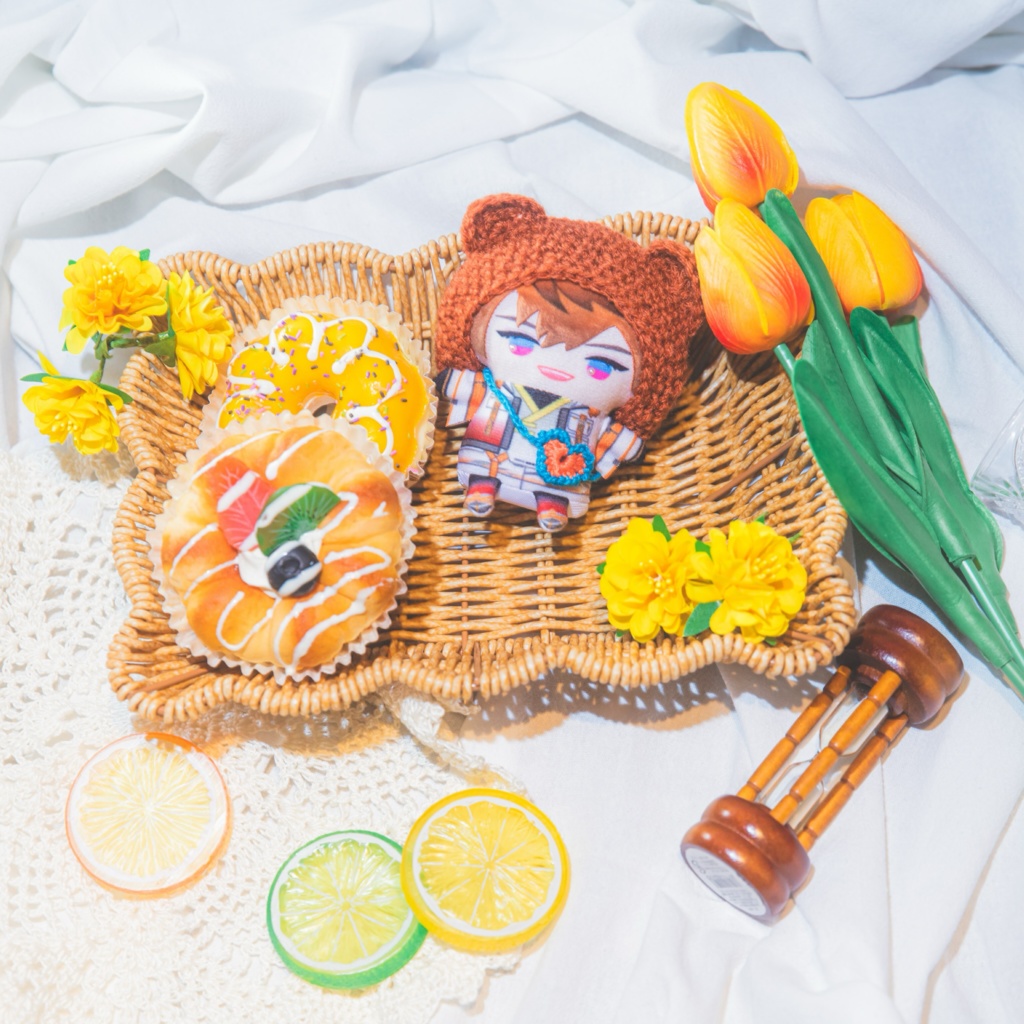 にじぱぺっと 3skm ぬい帽子 ぬい服 クマ耳 ベレー帽 10cmぬい
