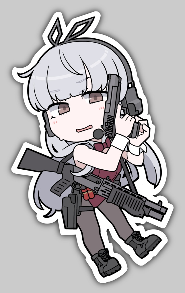 うちのこステッカー　白砂リザ